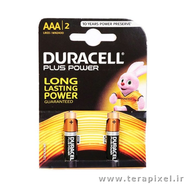 باتری نیم قلمی دوراسل Duracell LR-03 Plus بسته دو عددی