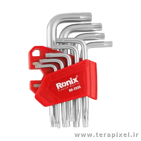 آچار آلن ستاره ای 9 عددی کوتاه مگنتی رونیکس مدل Ronix RH-2035