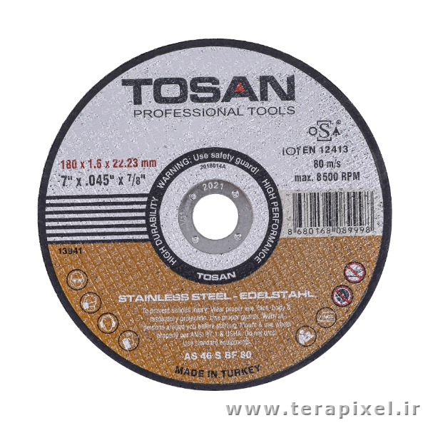 صفحه استیل بر 180 میلیمتری توسن مدل Tosan F105-180MC1/6